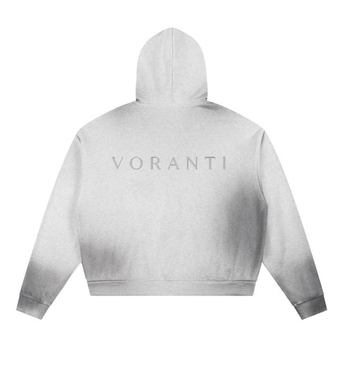 Distressed zip hoodie