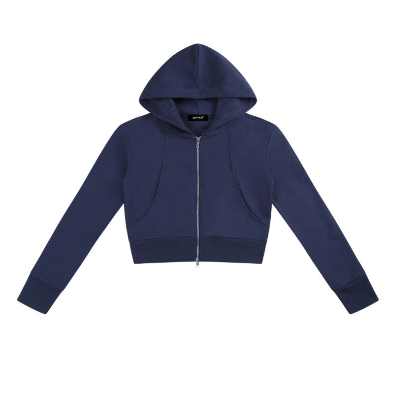 V-star crop zip up