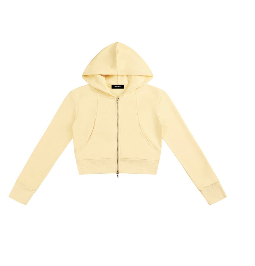 V-star crop zip up
